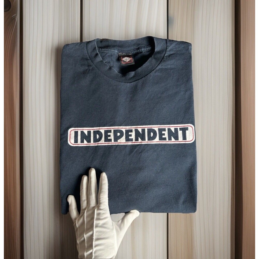 VTG Independent Truck Company Shirt Size XL Faded Black Short Sleeve Y2K Skater